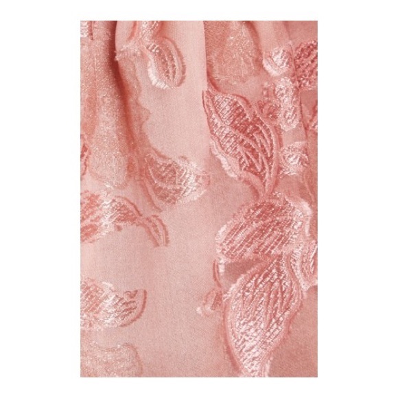 Off-the-Shoulder Metallic Floral Organza Blouse 2 - Picture 5 of 8